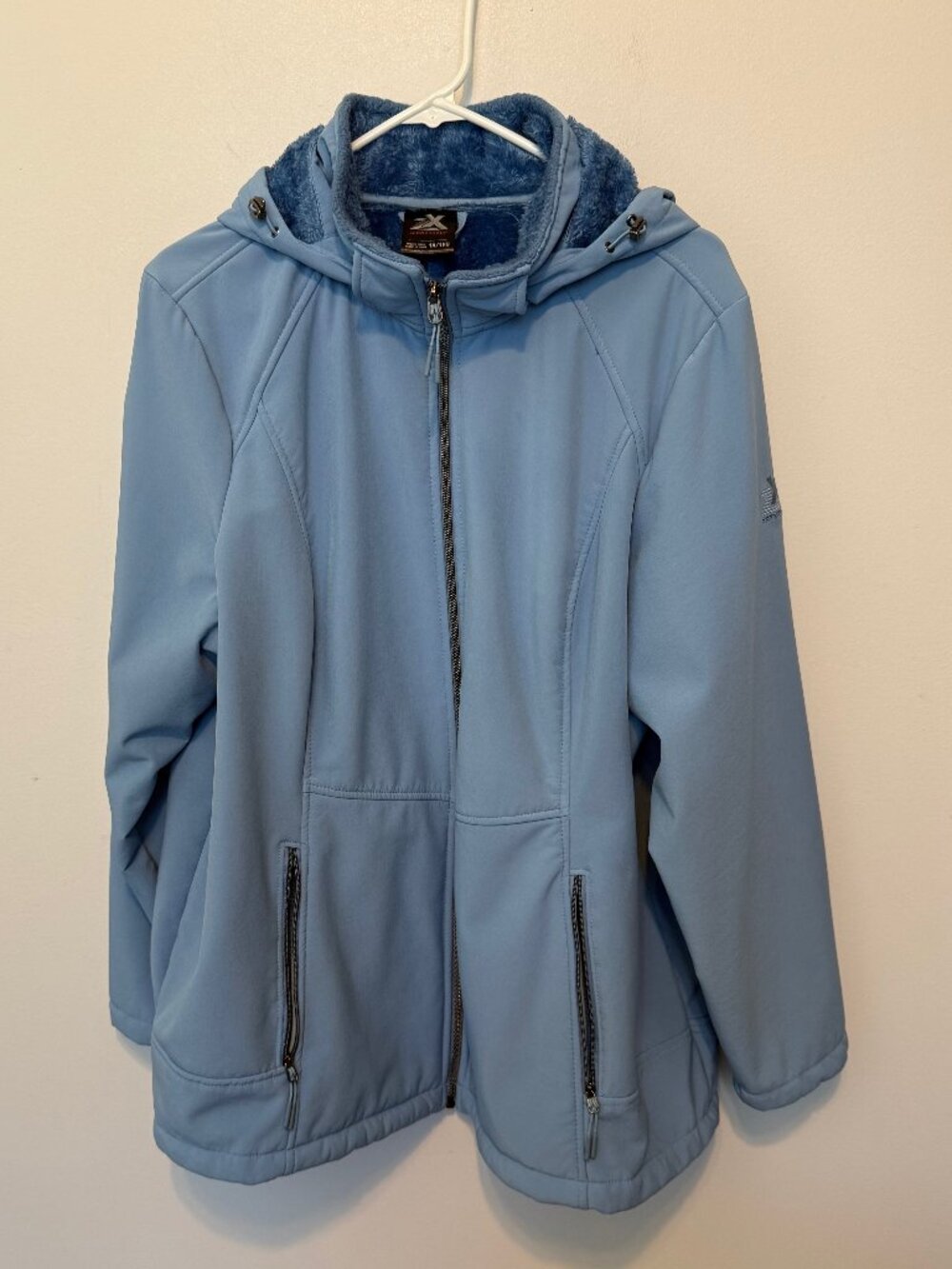 Zeroexposur Light Blue Removable Hooded Jacket Size 1X